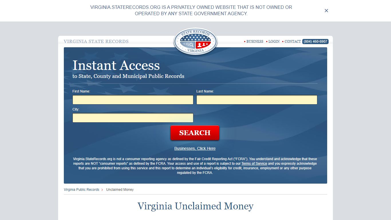 Virginia Unclaimed Money | StateRecords.org